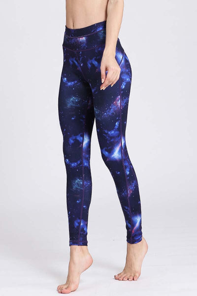 High Waist Galaxy Yoga Leggings