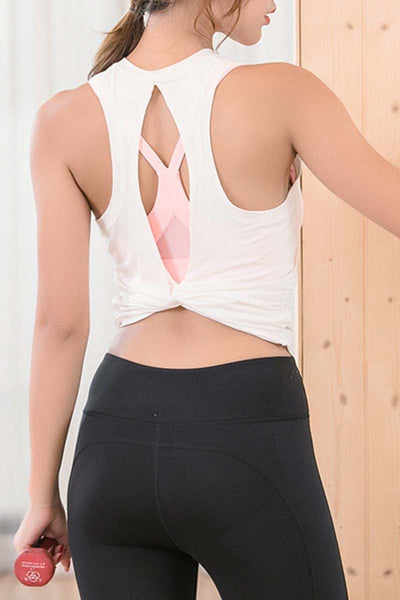 Wrapped Open Back Crop